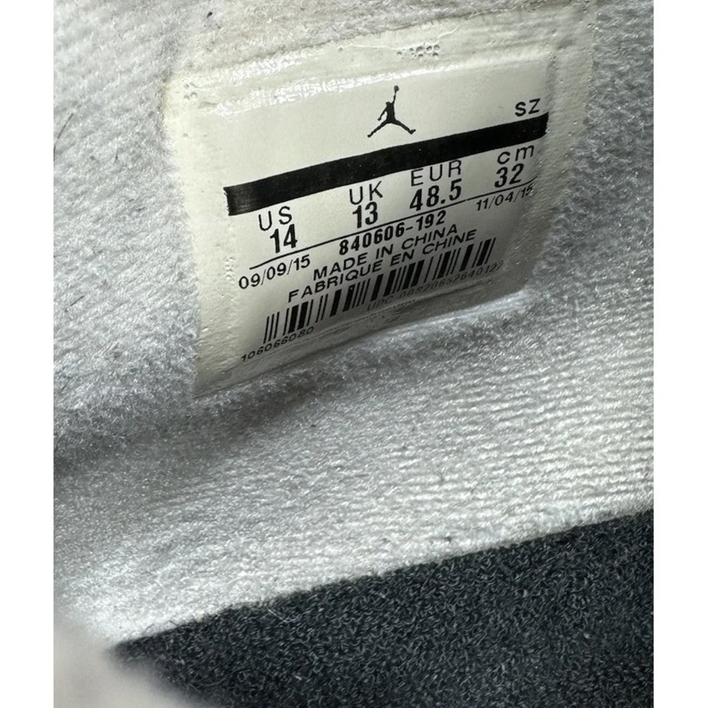Nike Air‎ Jordan 4 IV Retro White Cement Gray 2016 840606-192 Og Men's Size 14